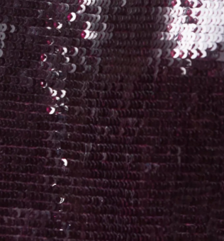 Wine sequin shell top