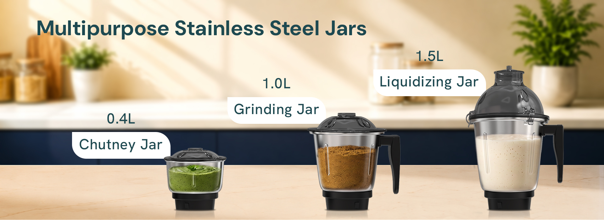 Multipurpose Stainless Steel Jars