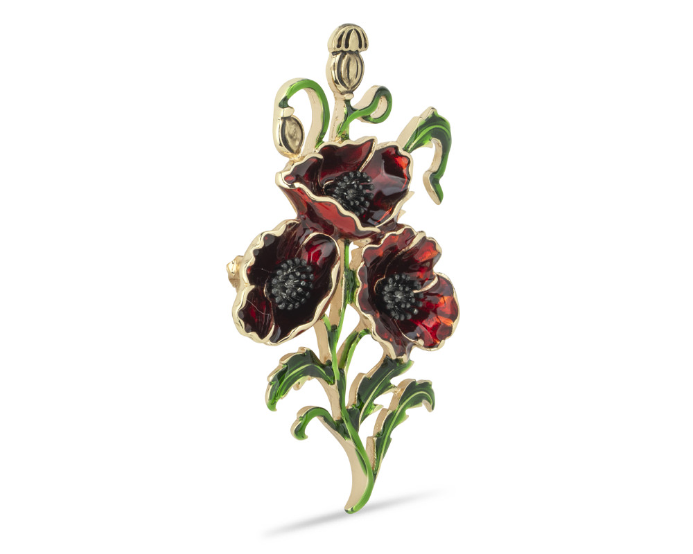 Laurence Llewelyn-Bowen Art Deco Poppy Brooch