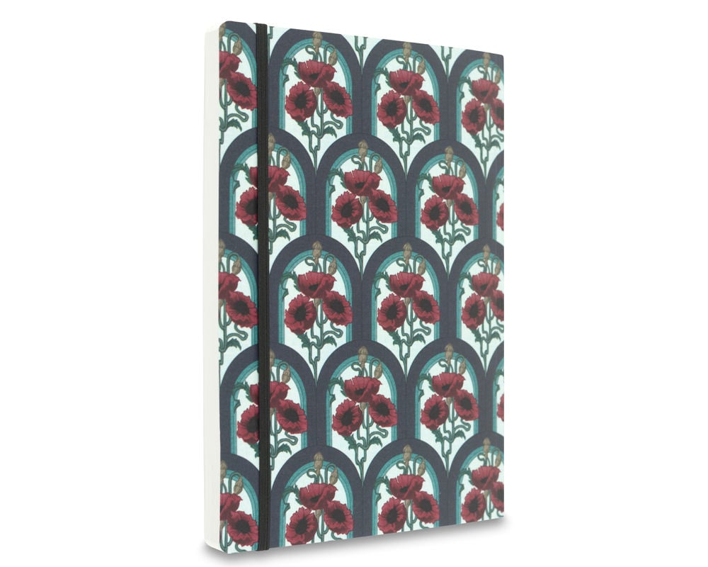 Laurence Llewelyn-Bowen Art Deco Poppy A5 Notebook