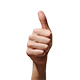 Hand thumbs up