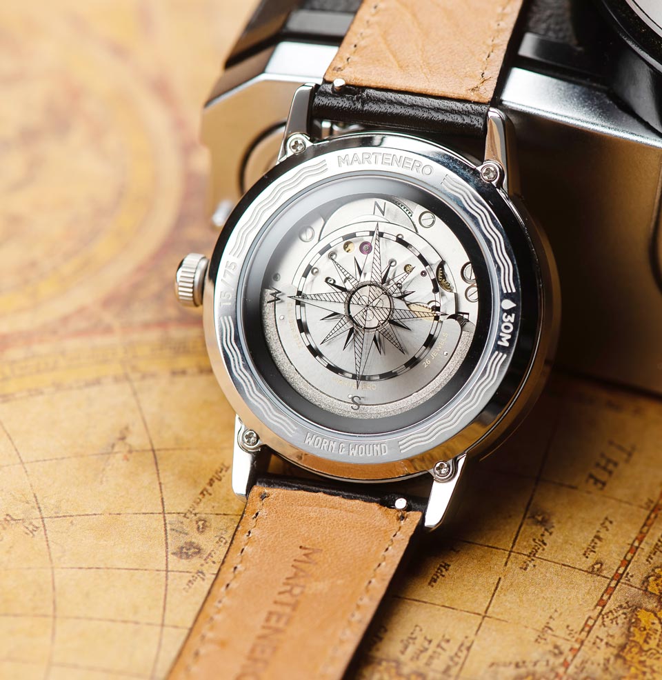 Edgemere Reserve LE Display Case-back with Worn & Wound Logo and numbering