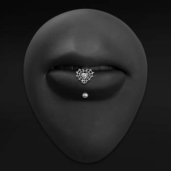 Titan-Labret-Ohrstecker mit Innengewinde, Stärke 1,2 mm, in Roségold mit Kegel