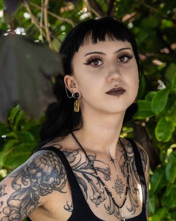 Black Steel The Blooming Sun Charm Double Flare Dangle Ear Tunnel / Plug / Gauge