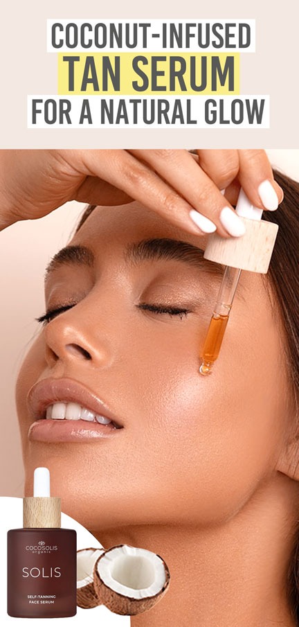 Cocosolis SOLIS Self-Tanning Face Serum - Beauty and the Boutique - Coconut-infused tan serum for a natural glow