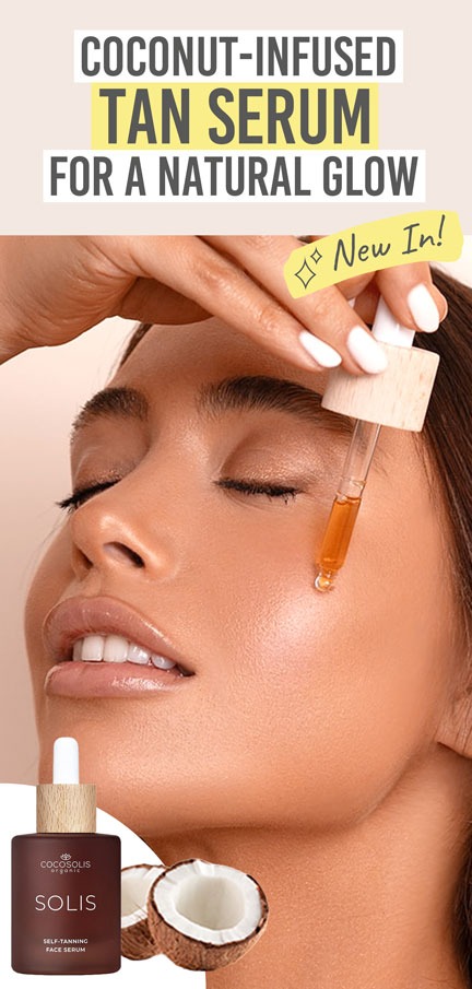 Cocosolis SOLIS Self-Tanning Face Serum - Beauty and the Boutique - Coconut-infused tan serum for a natural glow