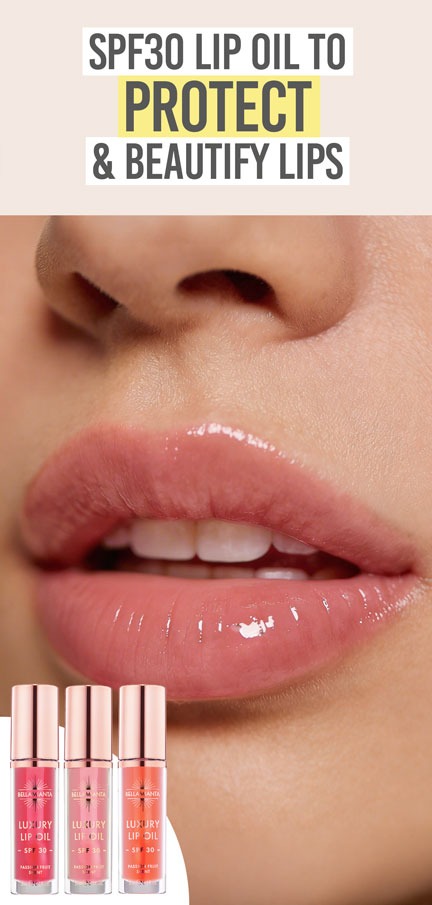 Bellamianta Luxury Lip Oil - Beauty and the Boutique - SPF30 Lip oil to protect & beautify lips