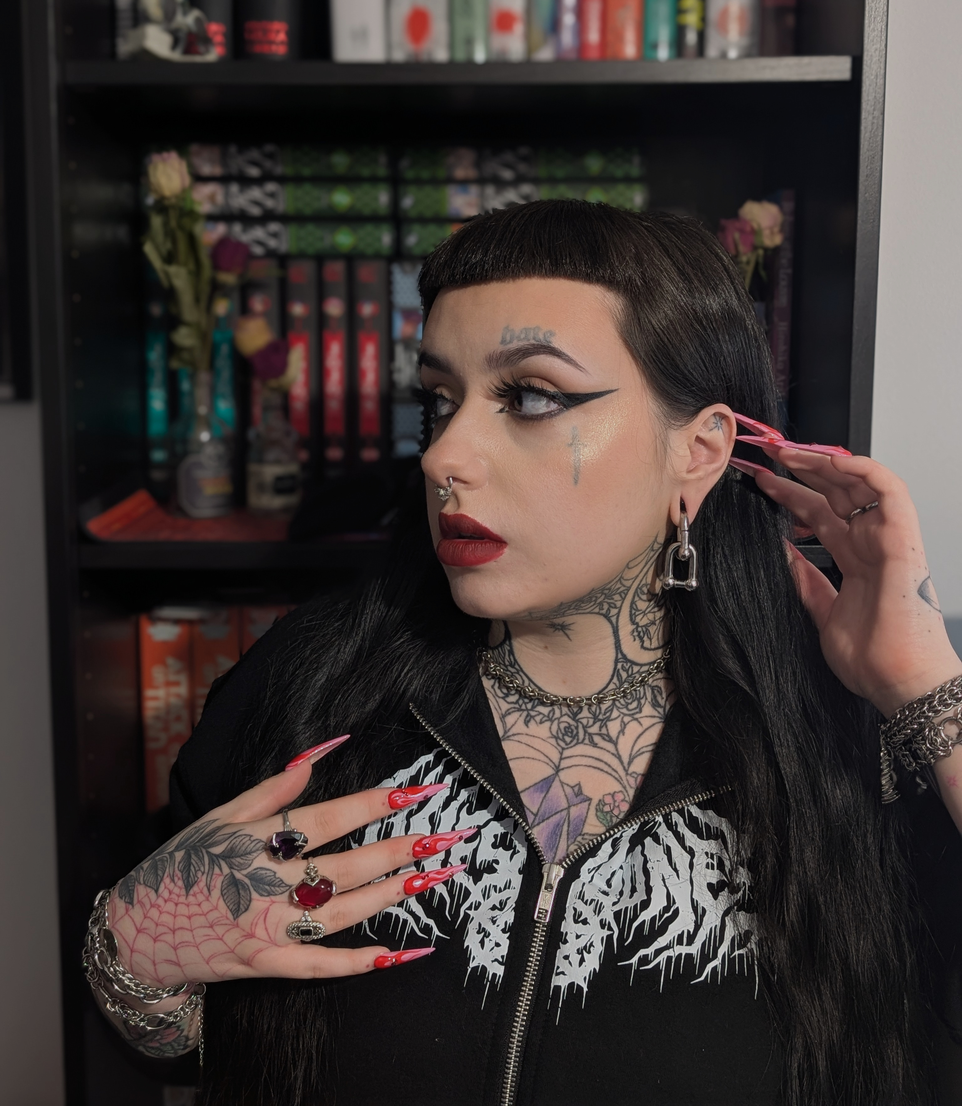  Double Link Silver Steel Hoop Earring Hangers (Pair)