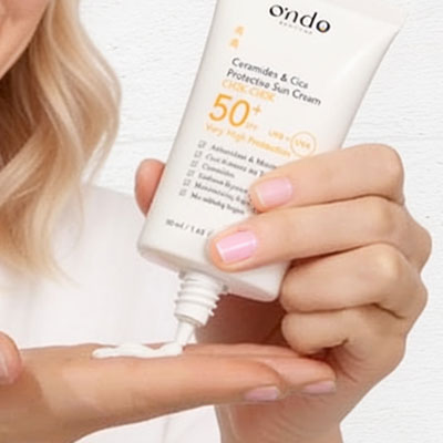 Ondo Beauty 36.5 Ceramides & Cica Protective Sun Cream SPF50+ how to use - Step 2