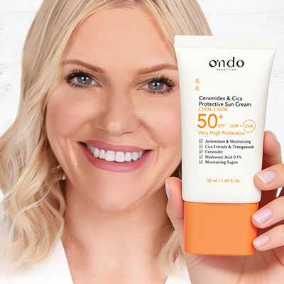 Ondo Beauty 36.5 Ceramides & Cica Protective Sun Cream SPF50+ how to use - Step 5