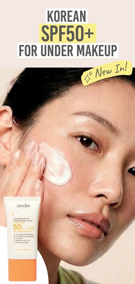 Ondo Beauty 36.5 Ceramides & Cica Protective Sun Cream SPF50+ - Beauty and the Boutique - Korean SPF50+ for under your makeup