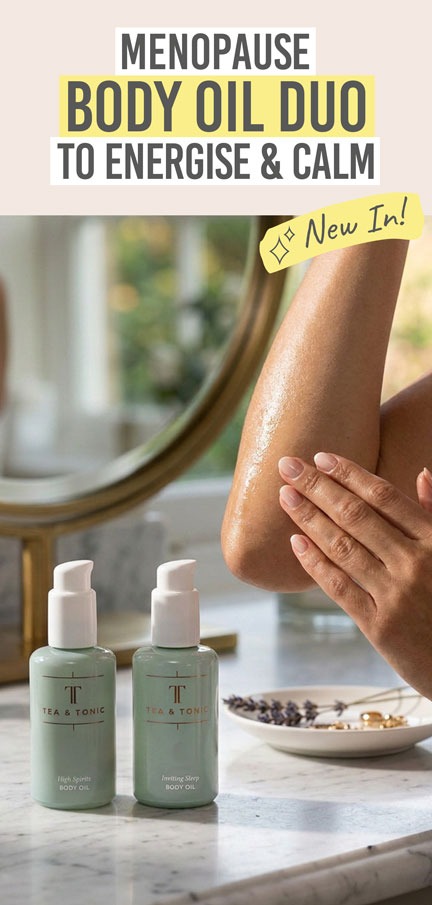 Tea + Tonic Day & Night Body Oil Duo - Beauty and the Boutique - Menopause body oil duo to energise & calm
