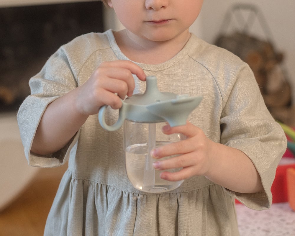  BONBO tasse de paille en bleu 