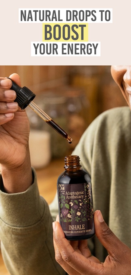 Adaptogenic Apothecary ‘Inhale’ Energising Glycerite Drops - Beauty and the Boutique - Natural drops to boost your energy levels