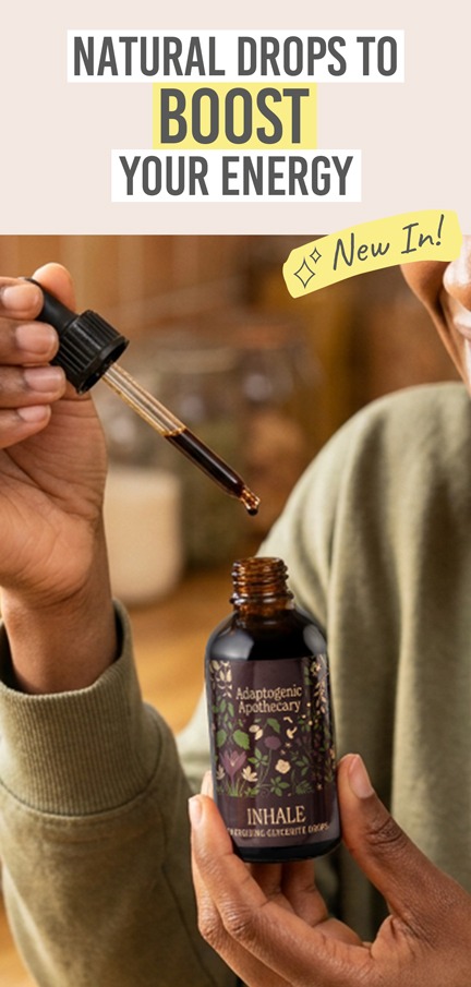Adaptogenic Apothecary ‘Inhale’ Energising Glycerite Drops - Beauty and the Boutique - Natural drops to boost your energy levels