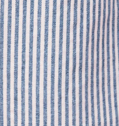 Blue stripe barrel leg jeans