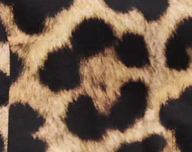Leopard print cotton peplum top s