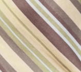 Petite green stripe racer neck tie back dress with linen