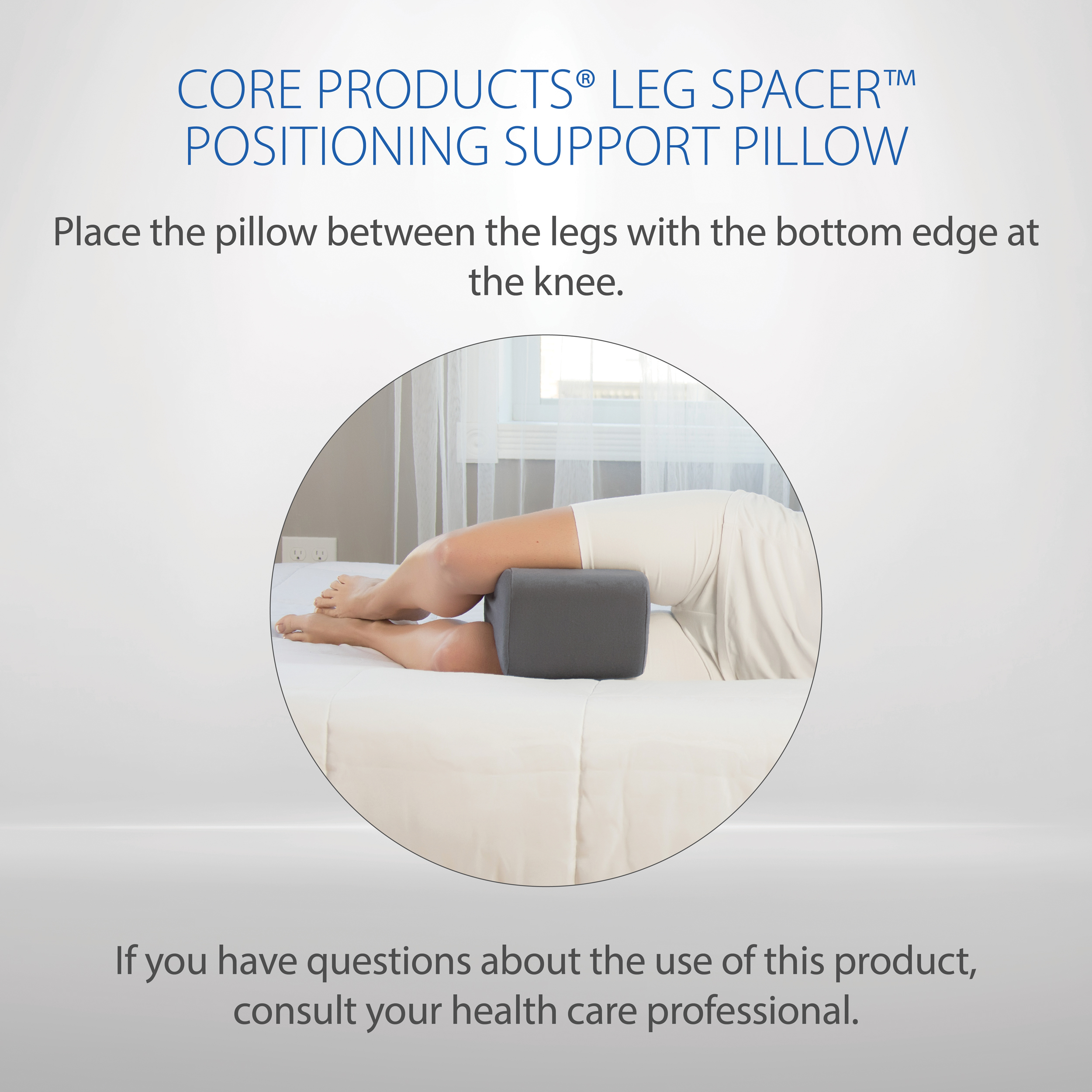 Deluxe Comfort Leg Spacer Pillow, 21 x 7.5 x