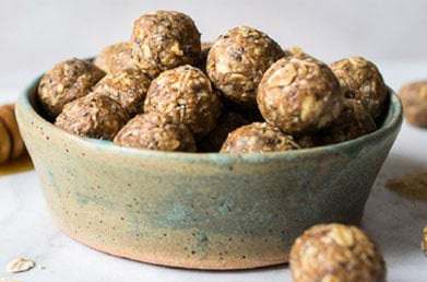 Bowl of dessert balls made with Navitas Goldenberries