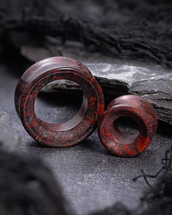 Schwarzer Labradorit Double-Flare Tunnel / Plug / Gauge
