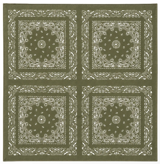Khaki printed scarf