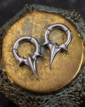 Alternative Tribal Sigil Steel Ear Weights - Pair
