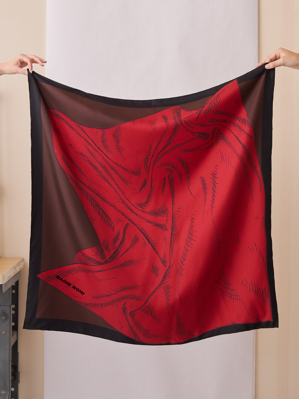 The Scarf Scarf (Period Red Silk Twill)