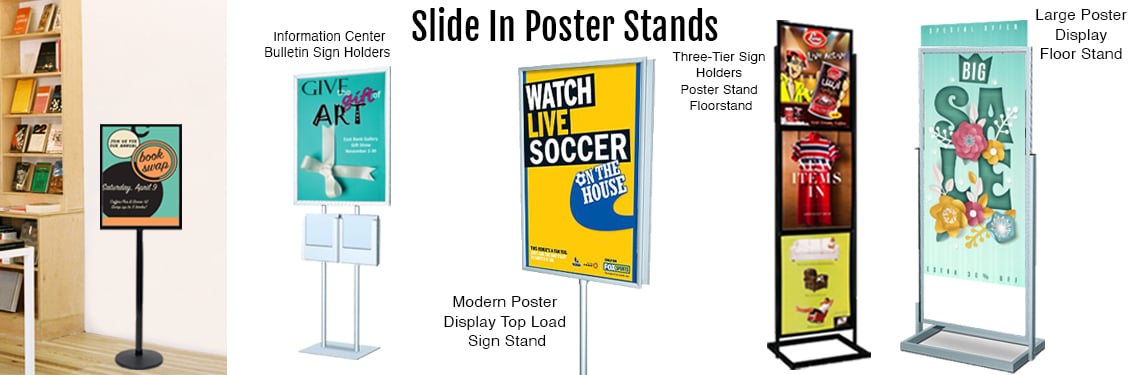 Slide In Poster Stands – Displays4Sale