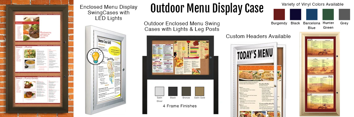 Outdoor Menu Display Case – Displays4Sale