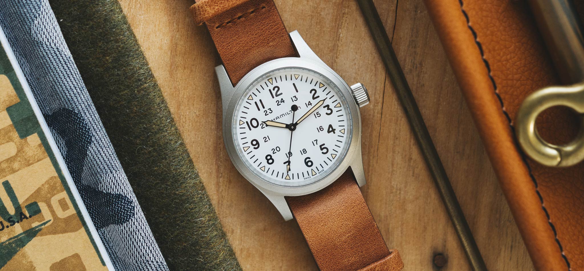 Hamilton khaki field hand wind best sale