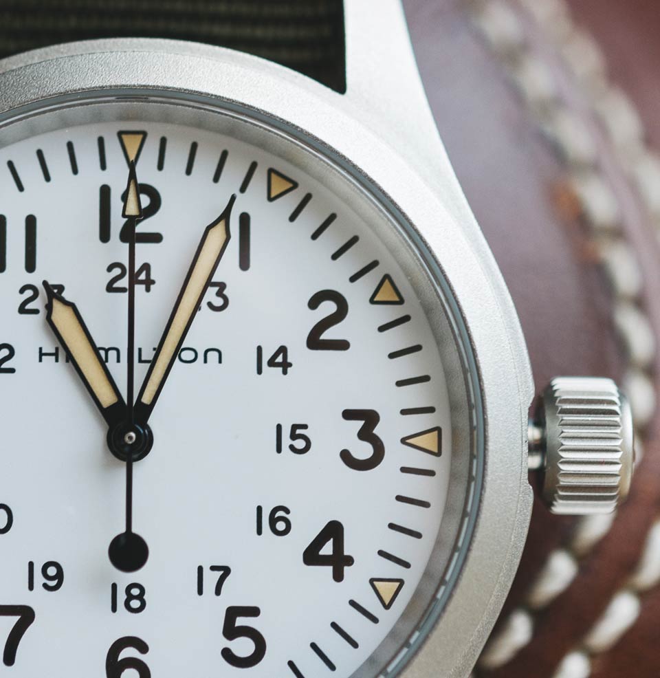 Khaki Field Mechanical Great typography