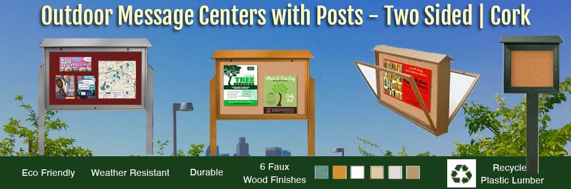 Outdoor-Message-Centers-with-Posts---Two-Sided--Cork--2-copy