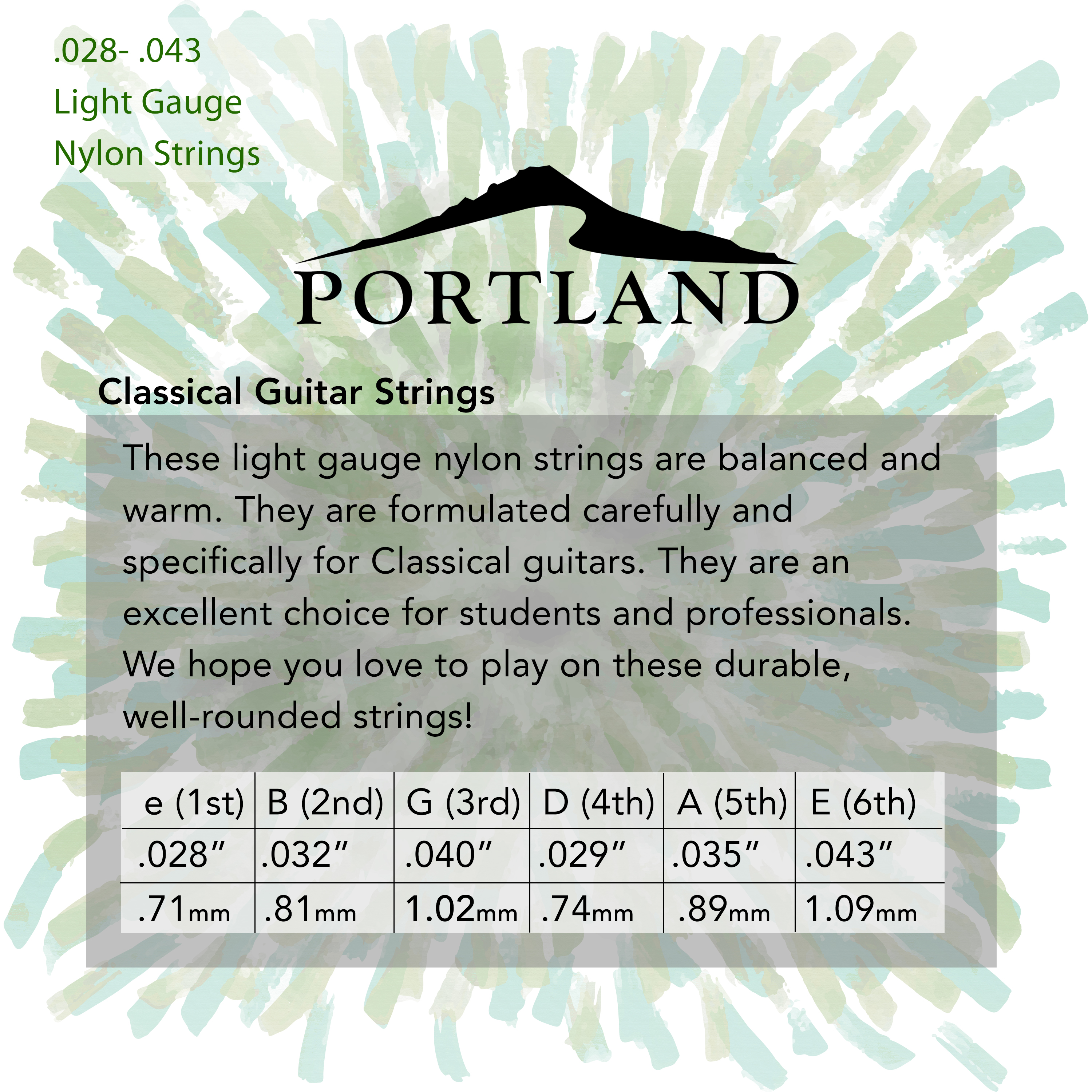 Portland- Portland Nylon Classical Guitar Strings
