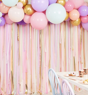 9 Inch Fabric Tassel Garland / Handmade / Customise / Blush Pink Gold /  Weddings Bridal Hens Birthday Baby-Shower Baby Girl /