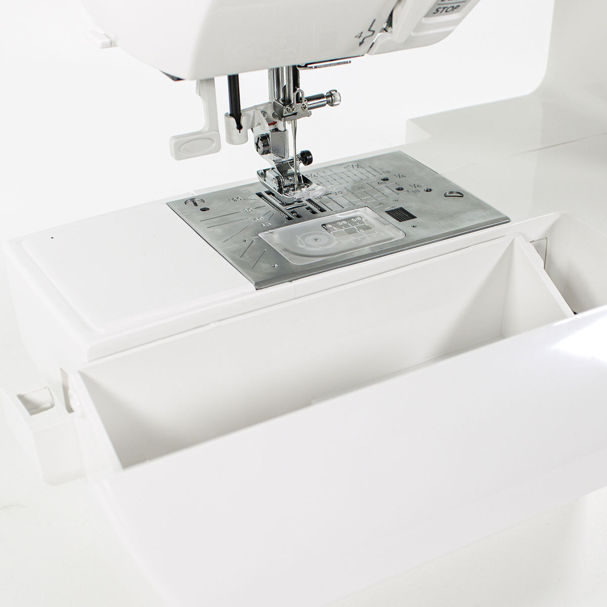 Janome 230DC storage compartment
