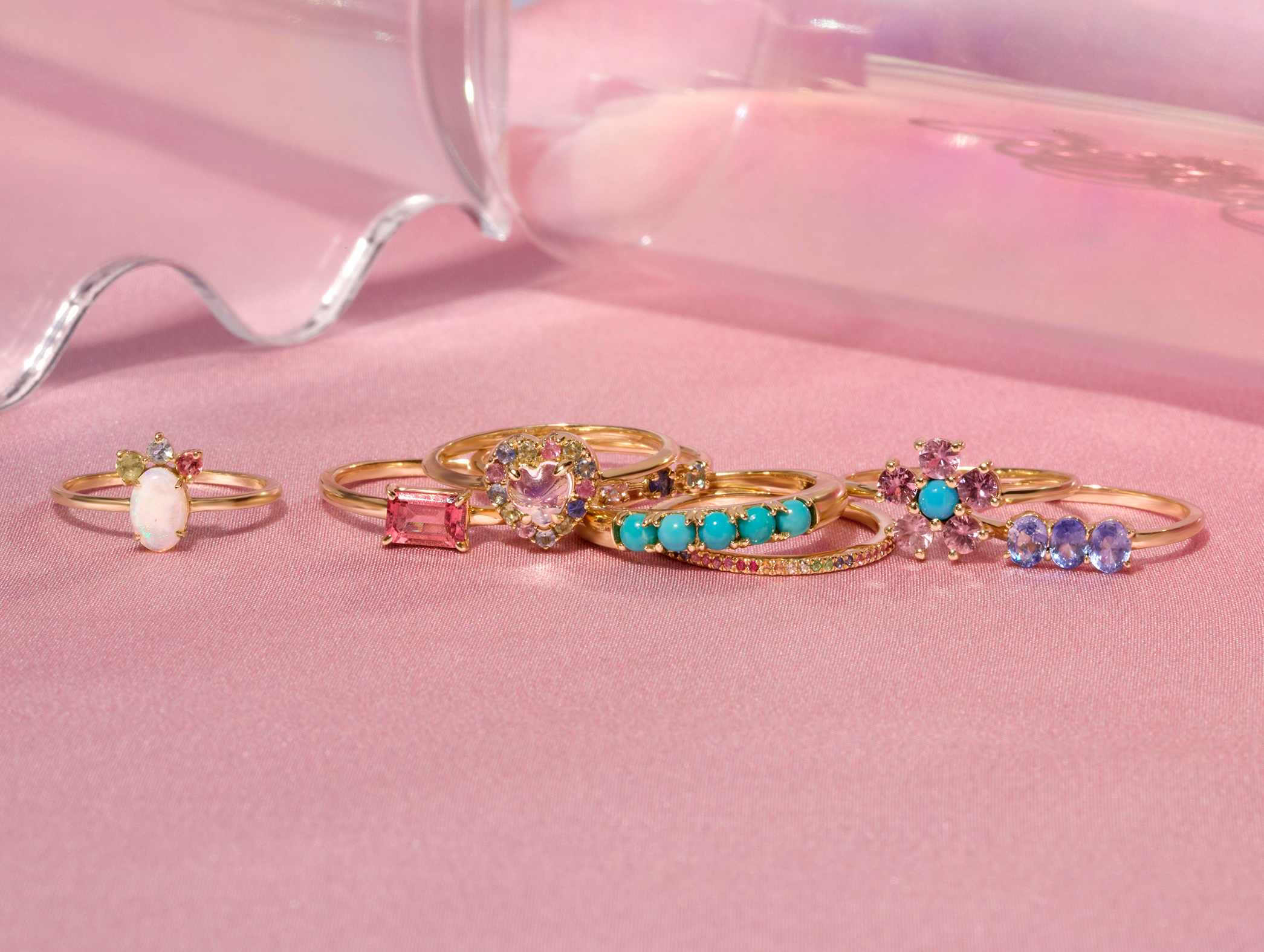 Colorful Gemstone Rings