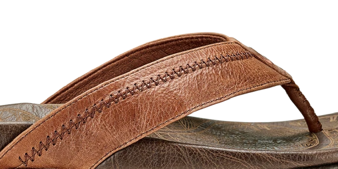 Hiapo Men’s Leather Sandals Rum / Dark Wood OluKai