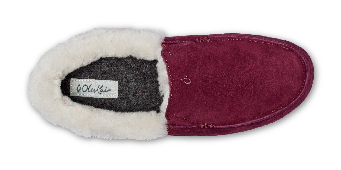 olukai shearling flip flops