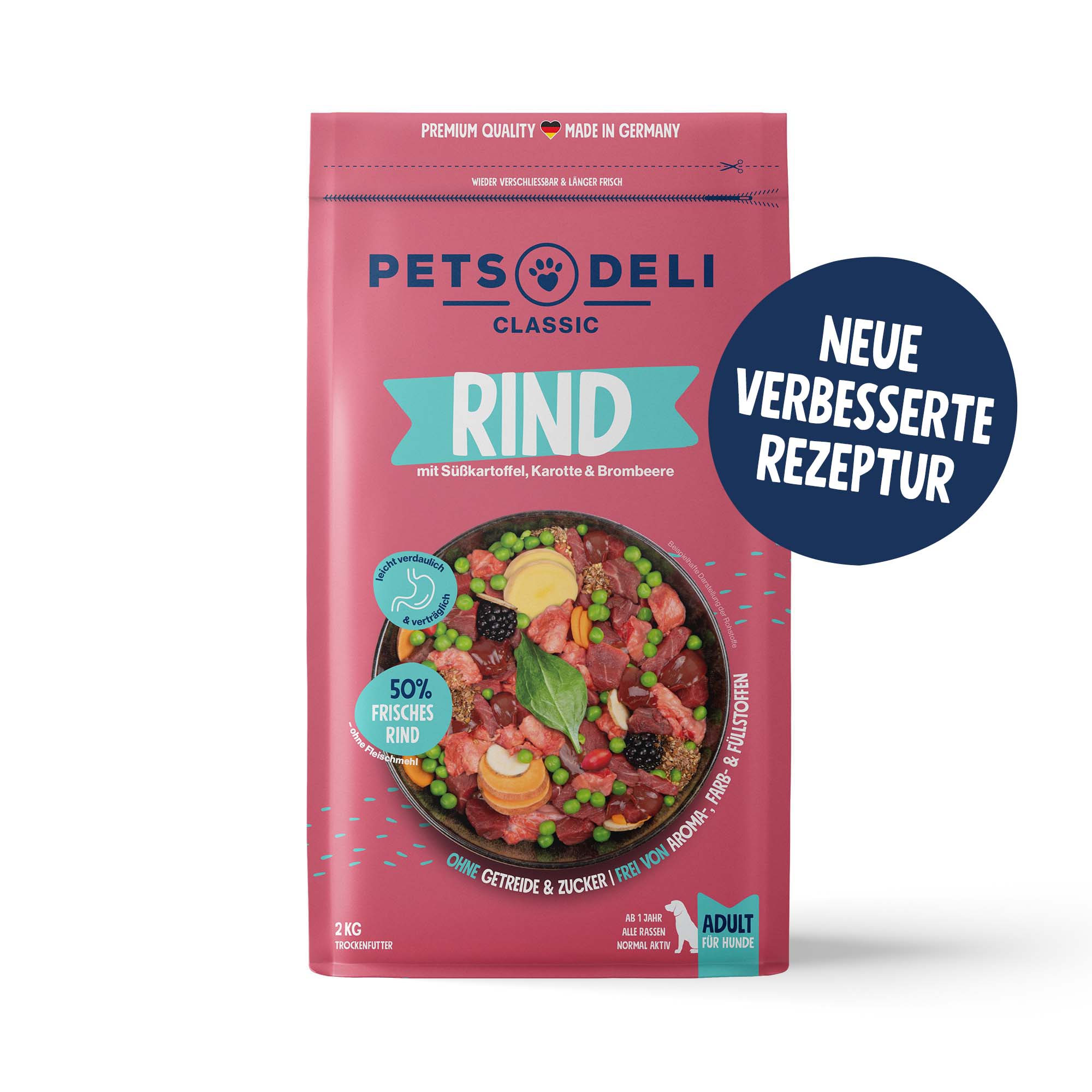 tests-Pets Deli Rind mit Süßkartoffel, Karotte & Brombeere-Bild