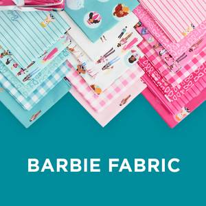Barbie Fabric Retro Barbie Fabric Barbie Logo Fabric