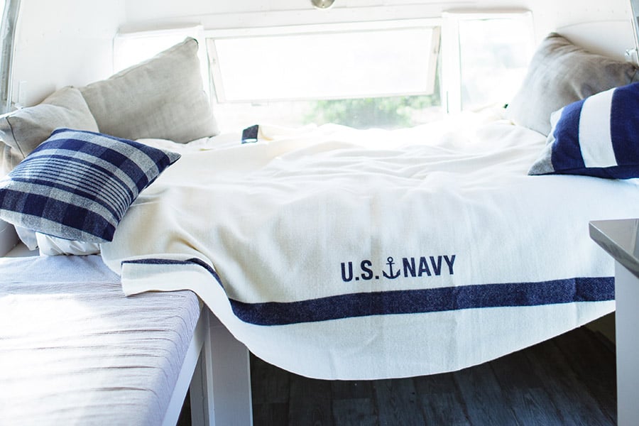 image of Foot Soldier Military Wool Blanket/Throw - U.S. Navy Cream