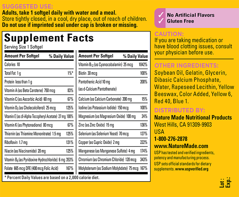 nature made women's multivitamin review
