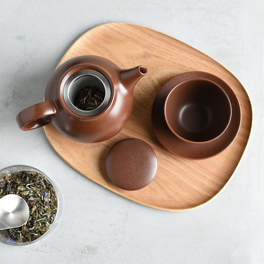 KINTO PEBBLE TEAPOT 500ML BROWN