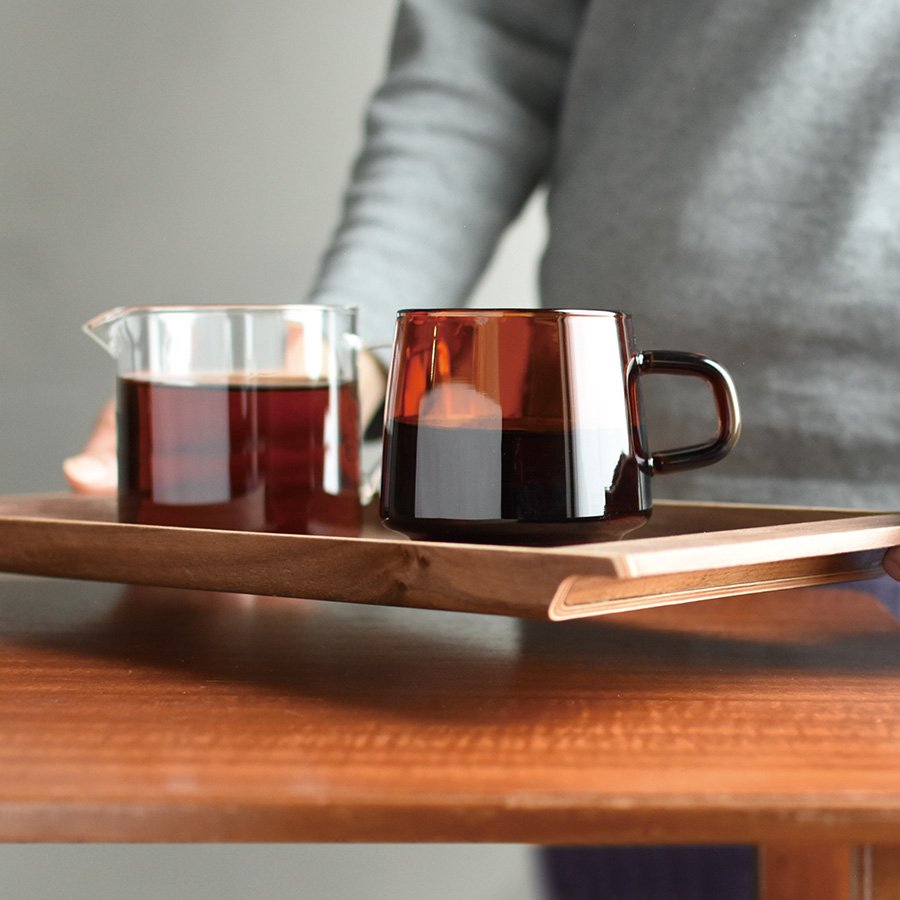 KINTO SEPIA NONSLIP TRAY 420×210MM WALNUT