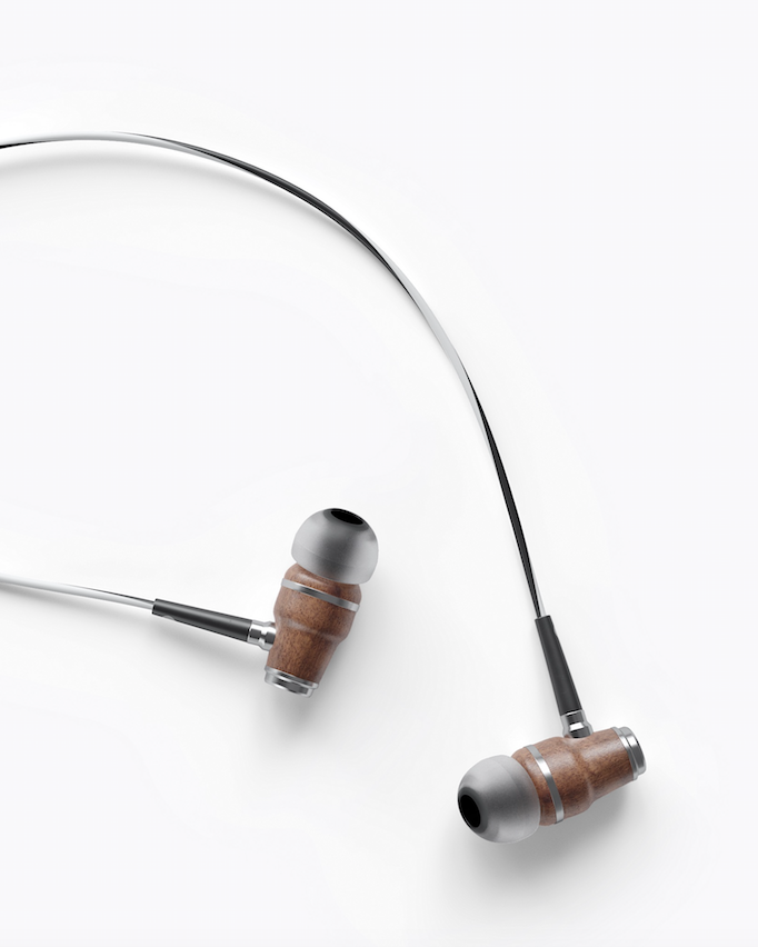 NRG X InEar Wood Headphones Black and White Symphonized