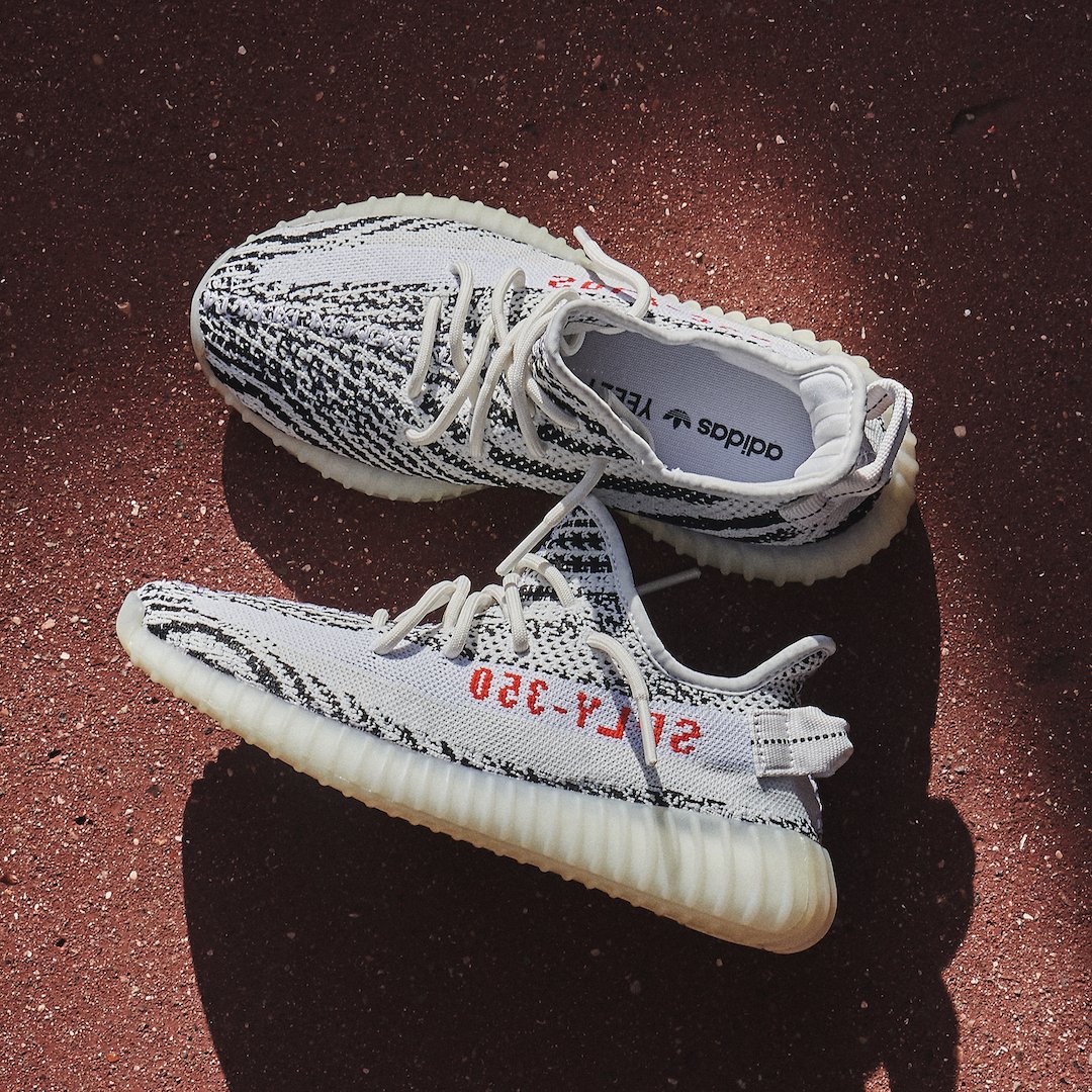 yeezy zebra heel