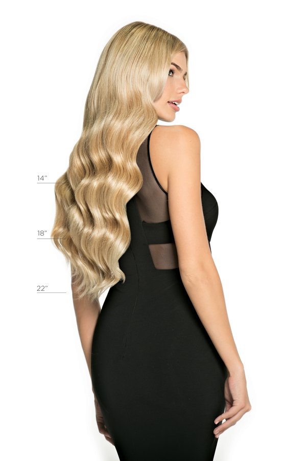 Layered Halo® Extension - 14/24 | Light Warm Blonde with Highlights available lengths