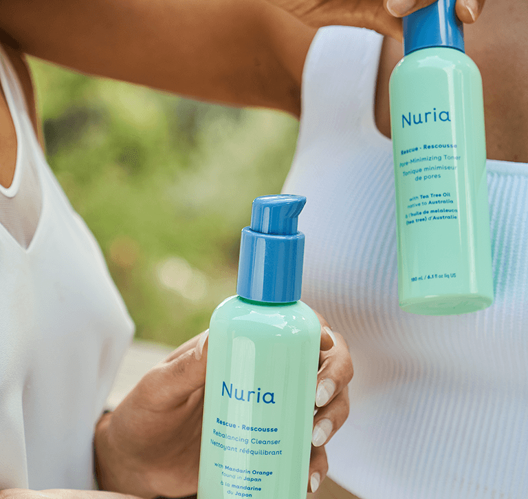 These products help balance oil production and minimize the look of pores for skin that is glowing yet shine-free.