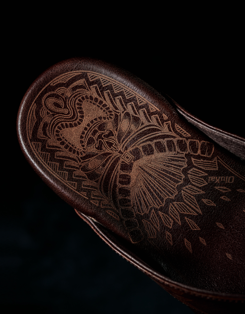 OluKai Kūlia Dark Wood Men's Leather Beach Sandals OluKai Canada